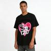 On Wednesdays We Wear Pink Mean Girls Themed Top Heart & Lip Print Casual Tee For Women Pure cotton T-shirt