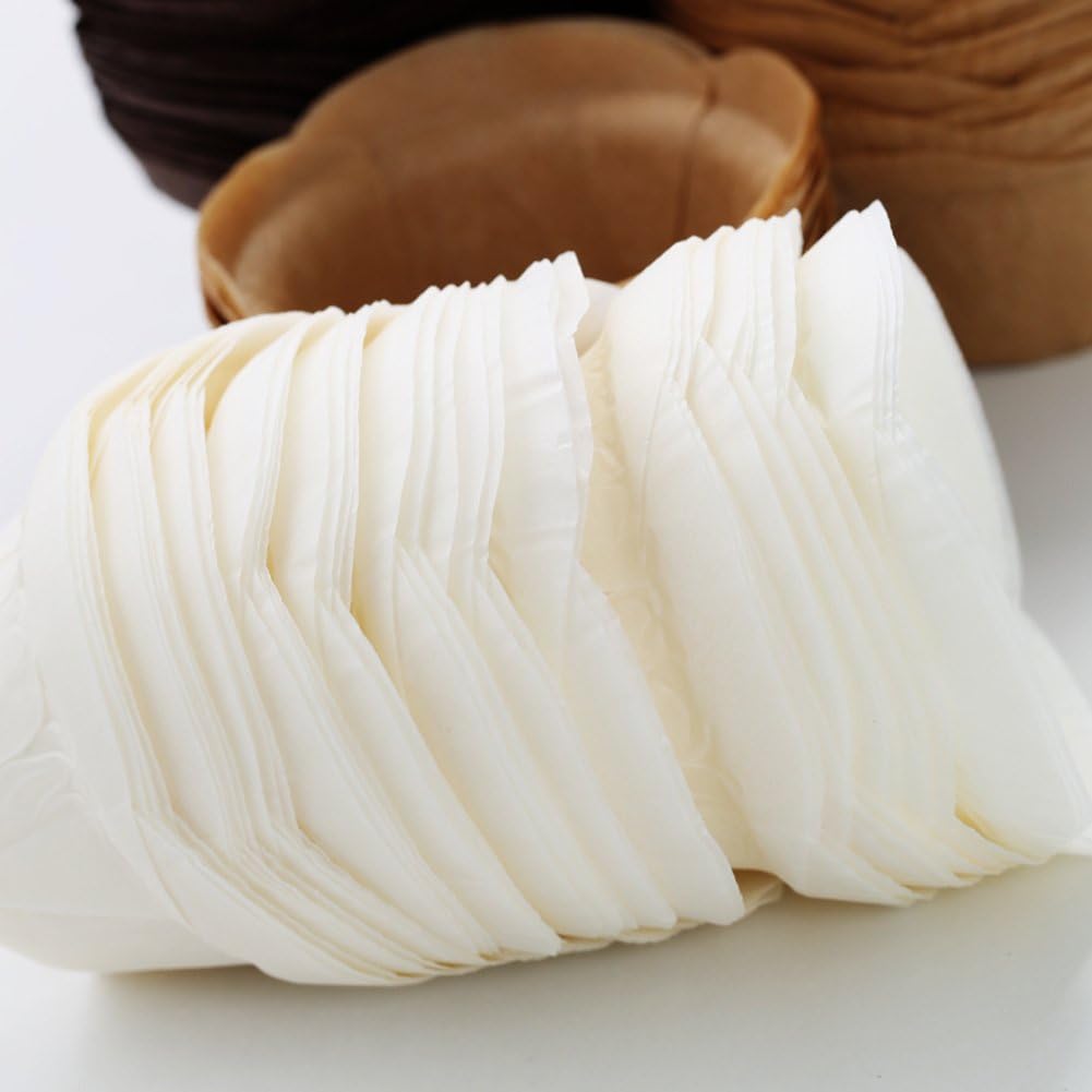 Cupcake Liners Baking Muffin Paper Baking Cups for Weddings, Birthdays, Baby Showers (White 50pcs)