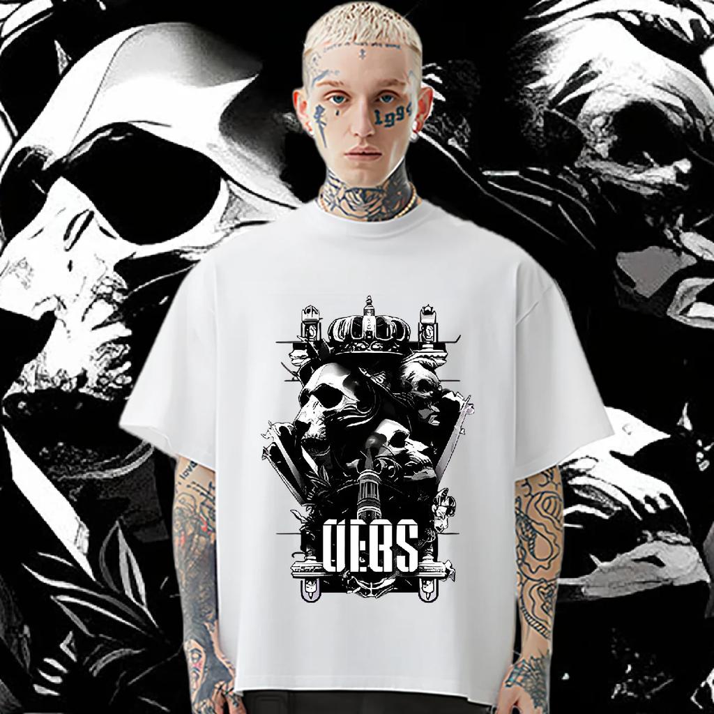 Große Größe Lockerer Vintage Ästhetischer Pullover Rundhals Für Herren Bedruckte Oberteile 2024 Sommer Heißer Verkauf XL Bequeme Dehnbare Kleidung