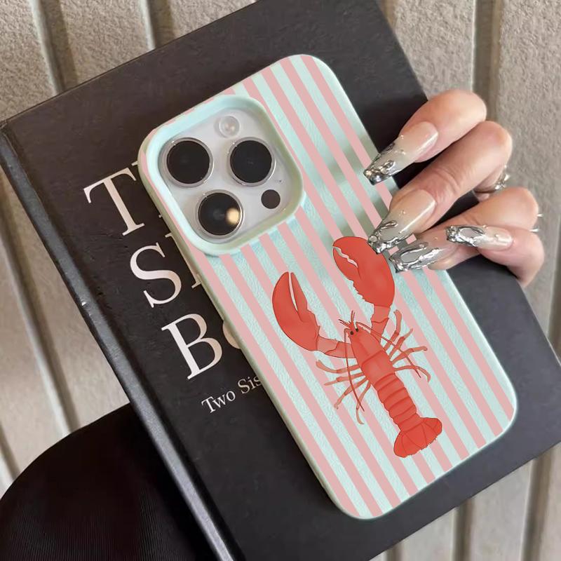 Red-striped Orange Soft Phone Case For IPhone 17 Air 13 Pro 13 12 11 14 15 16 17 Pro Max ShockProof Lichee Pattern Silicone Case