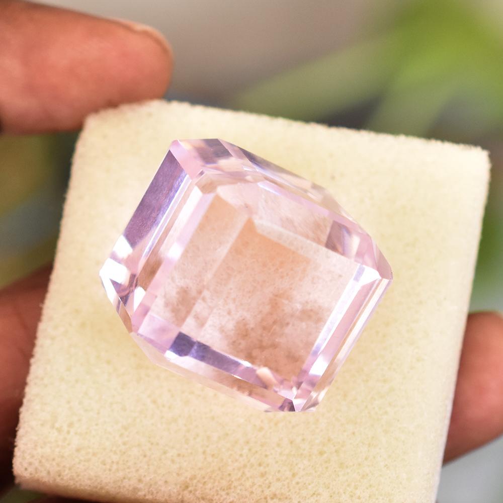NATURAL Pink Topaz 142 Ct Cube Shape CERTIFIED Loose Gemstone For Home Decor