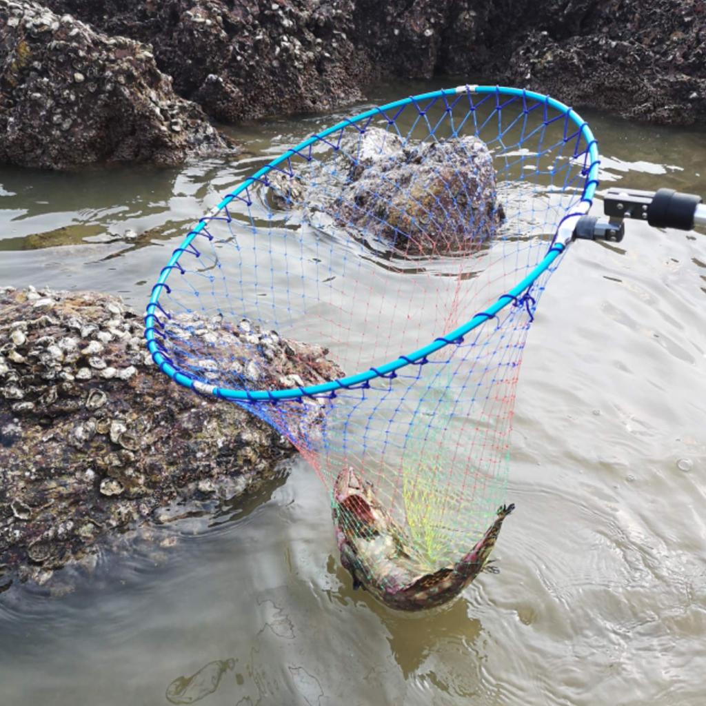 SANLIKE 5m Landing Net with Carbon Fiber Handle, Ultra-Lightweight, Landing Shaft, Fishing Landing Net, Iso Tama Set, Extendable Landing Net, for Fres