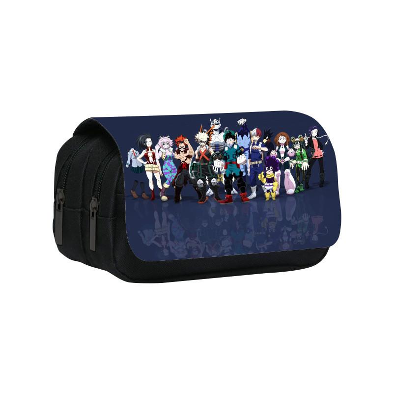 My Hero Academia Double Layer Pencil Case With Nylon Material For Students And Kids
