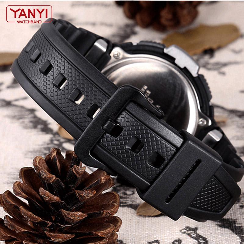 Bracelet De Montre CASIO Pour SGW-200 - Résine Noire - Neuf Avec Étiquettes