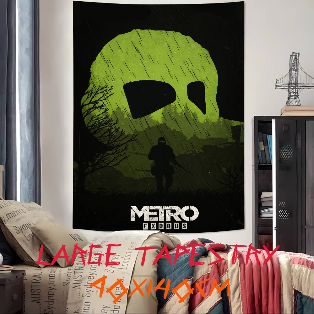 Fashion Roleplaying Adventure Gaming Cool Metro Exodus Serise Tapestry Decoration Bedroom Dormitory Background Cloth Tapestry