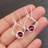 Pink Rubellite Gemstone 925 Stamped Silver Ethnic Jewelry Hook Earrings For Wife EE-33-10