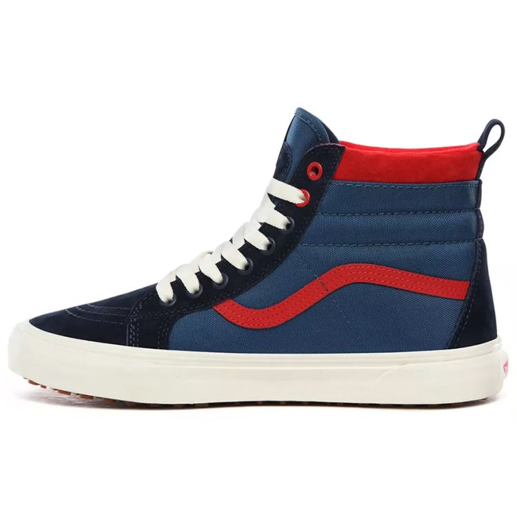 Vans Sk8 Fabric Versatile Comfortable High-Top Skate Shoes Unisex Sneakers Blue Red VN0A4BV72UP