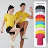 Unisex Quick-Dry Short Sleeve Running T-shirt - Solid Color Sportswear
