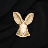 Retro gold rabbit brooch niche men's and women's literary temperament pin suit corsage high-end accessories