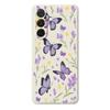 For Samsung Galaxy A36 5G Case Purple Butterflies Pattern Printing Straight Edge TPU Phone Back Cover