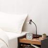 RHYTHM Analog Alarm Clock with Electronic Sound, Brown, 11.1 x 13.7 x 7.3 cm, 8RE644SR23