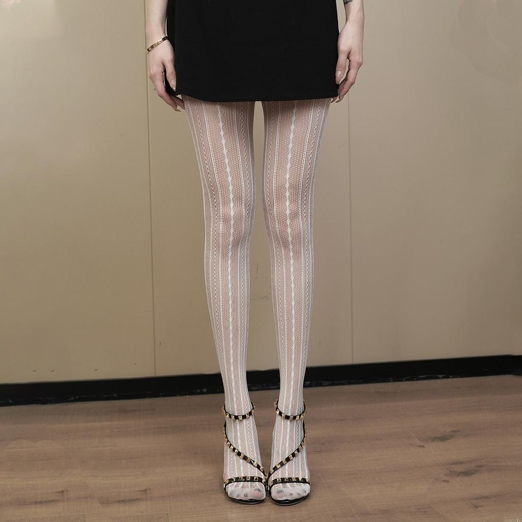 Slimming tights with retro patterns, versatile thin tights for hot girls
