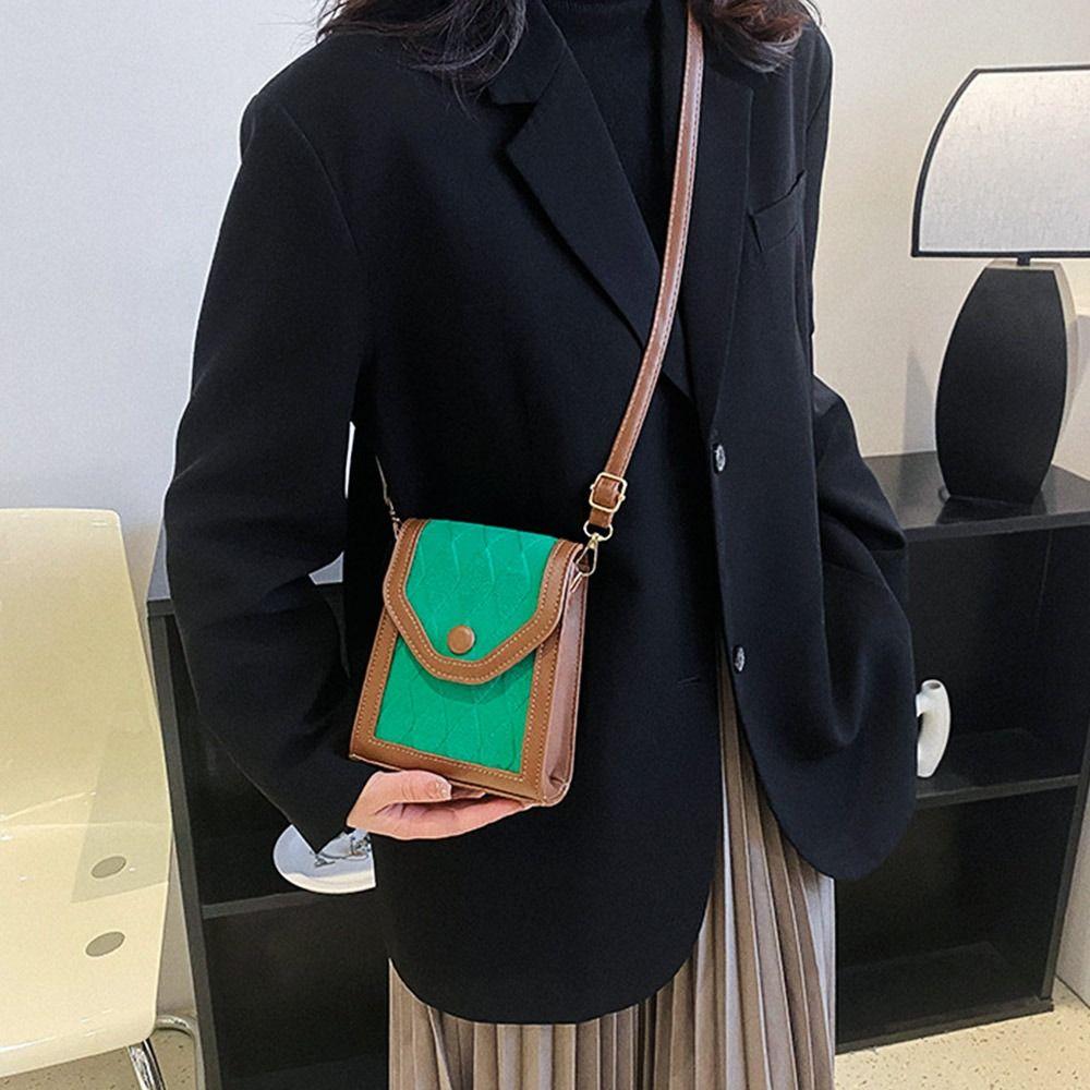 

Однотонная сумка-мессенджер из искусственной кожи, простые сумки через плечо для женщин и девочек зелёный