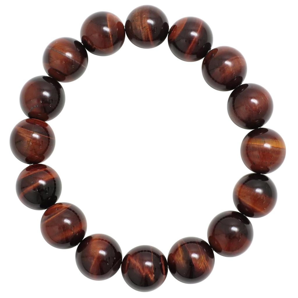 Gin No 12mm 3A Grade Red Eye Bracelet Length M L Natural Stone Power Stone Bracelet Prayer Beads Red Eye Stone Luck with Work Warning from Evil