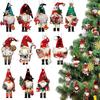 12PCS/PACK Christmas Tree Pendant Christmas Soldier Colorful Decoration Wood Holiday Ornament