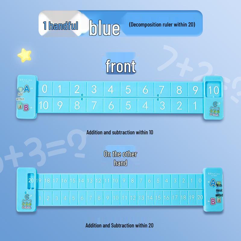 Kids Digital Math Ruler: Fun Addition & Subtraction for Preschool & Kindergarten 15 cm