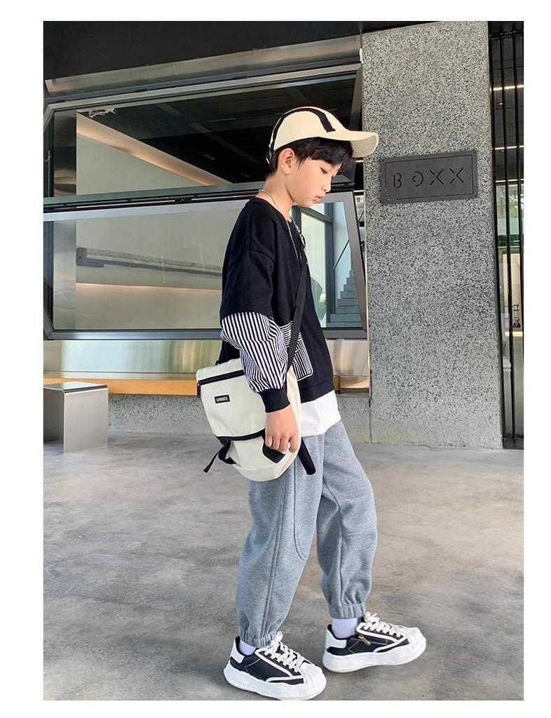 Autumn 2025 Boys' Loose Sports Trousers - Casual Long Pants for Kids