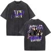 2026 Summer Hot Sale Washed Charli XCX The Moment 2026 Double Sided T-shirt Men Women Vintage Streetwear Oversized Tshirt