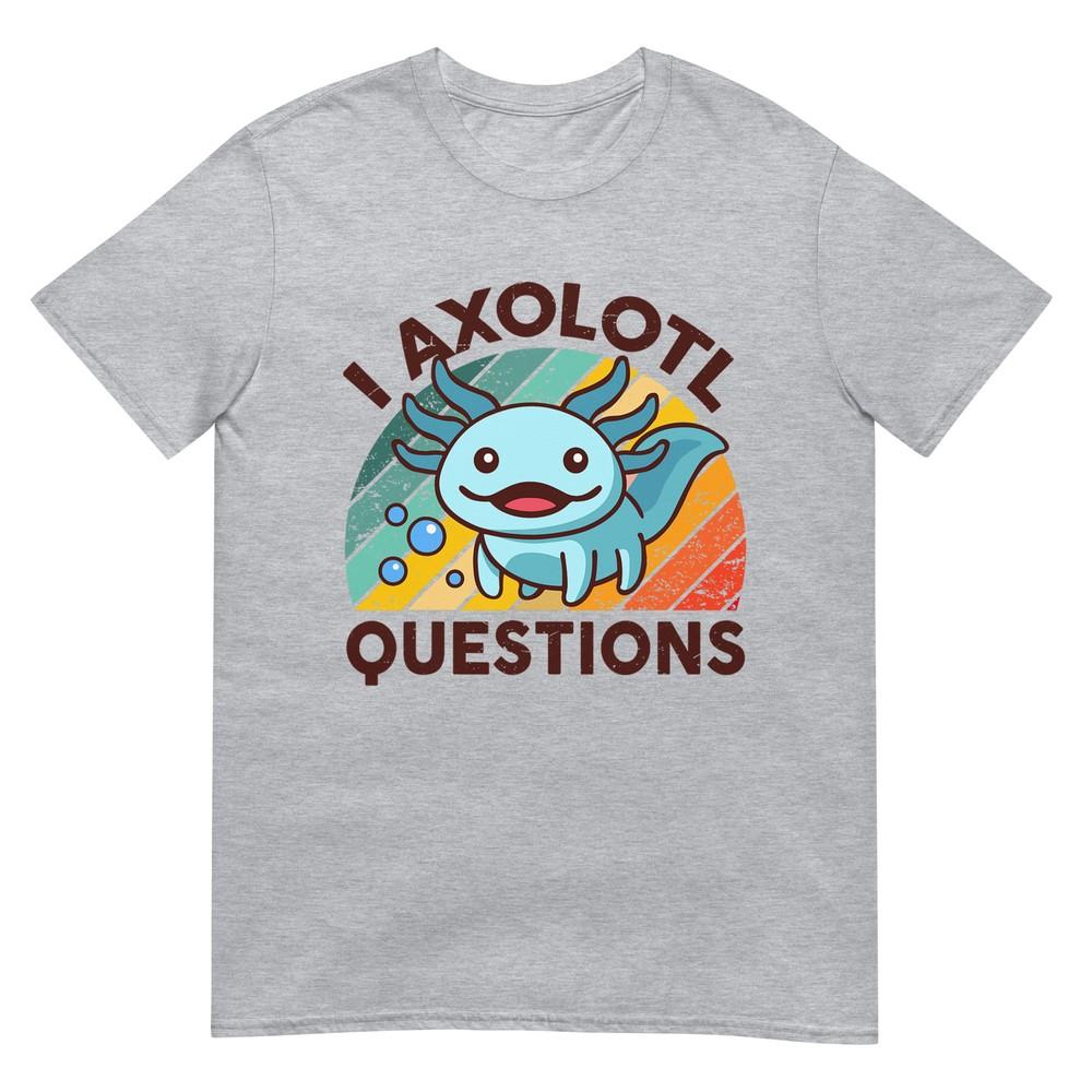 CAT Kids Funny I Axolotl Questions Graphic T-Shirt 2XL