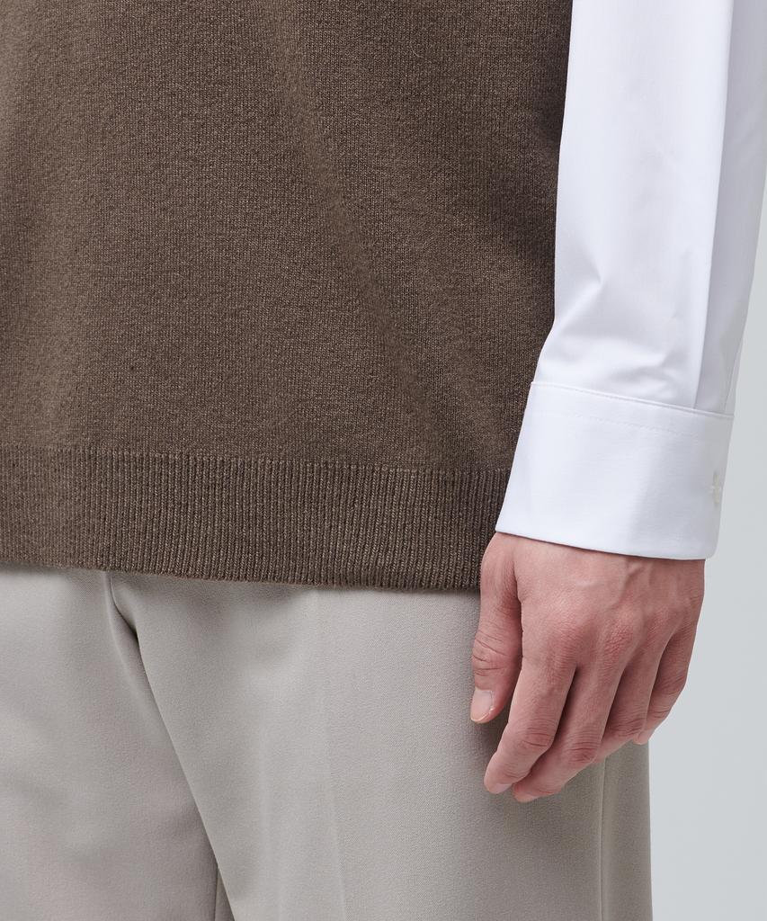 MUSINSA STANDARD Lambswool V-Neck Knit Vest [Mocha]