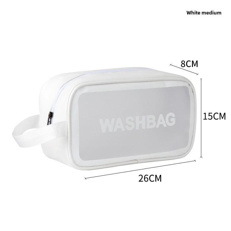 Geantă cosmetică impermeabilă din PU Geantă de toaletă transparentă portabilă de mare capacitate Geantă de depozitare cosmetică mată de călătorie Geantă de înot