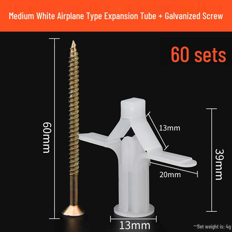 Gypsum Board Self-Tapping Expansion Screw and Plug Set