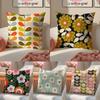 Retro Style Pattern OOrla KKiely Flower Cushion Cover Pillowcase Short Plush Invisible Zipper Room Sofa Cushion Cover