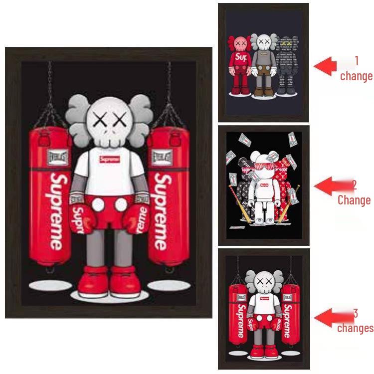 Hello Kitty & One Piece 3D Lentikulärt Pokemon-affisch