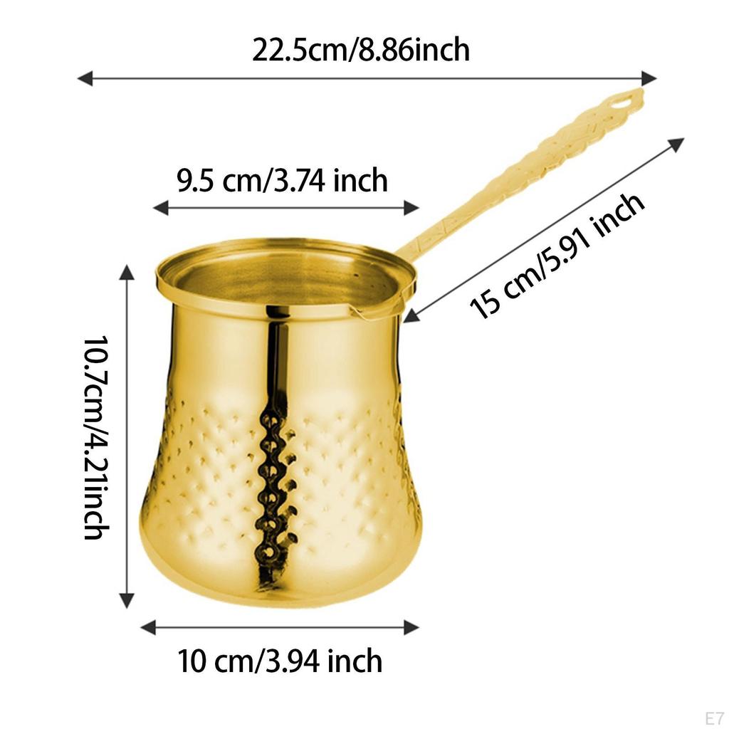 Coffee Pot Chocolate Melting Comfortable Grip Accessories Portable Stainless Steel