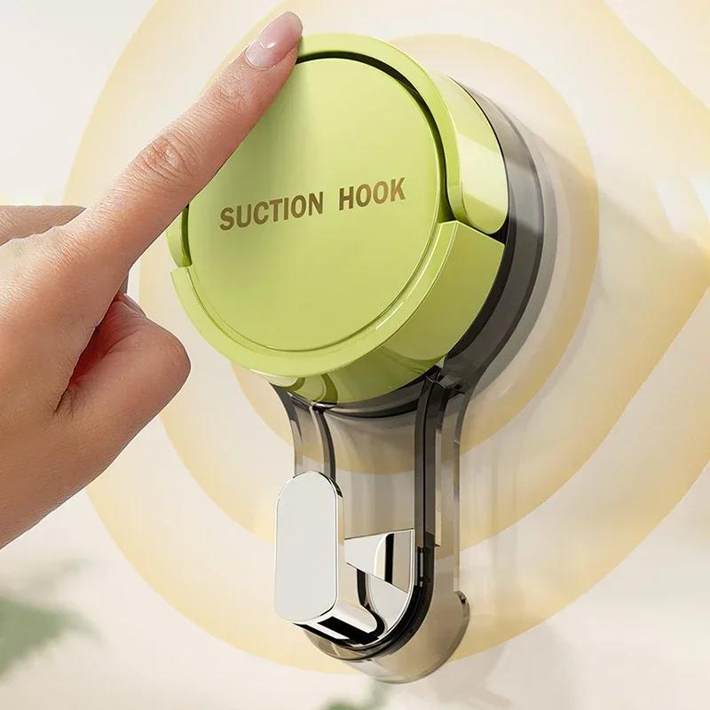 1-5Pcs Strong Vacuum Suction Cup Hooks-Reusable Waterproof No Punching,Single/Double for Bathroom Kitchen,Towel Clothes Hanger