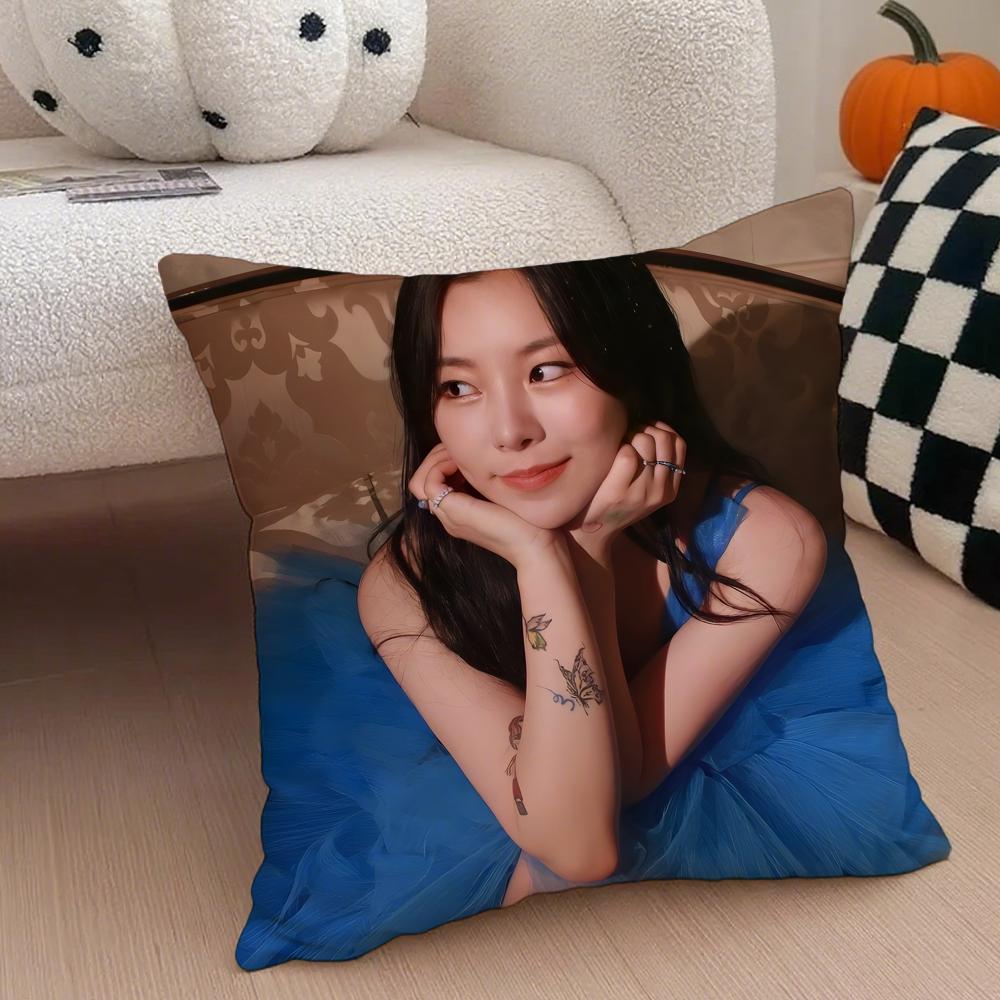 singer soulful WWheein JJung WWheein Cushion Cover Throw Pillow Cover Hidden Button Durable Polyester Chair Cushion