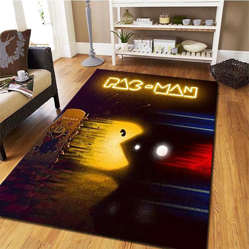 Pac-Man Carpet Rug for Living Room Bedroom Home Sofa Decoration,Kids play Non-slip Floor Mat