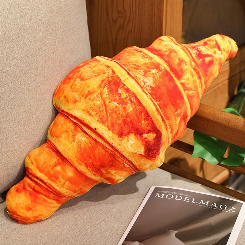 Cartoon Croissant Throw Pillow Plush Toy Doll Twist Bread Hot Dog Doll Home Pillow Doll