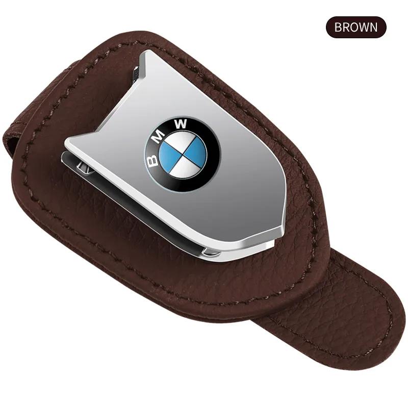 Portaocchiali da Sole per Aletta Parasole Auto Clip Porta Biglietti Tessere Supporto per BMW Serie 1 2 3 4 5 6 7 8 GT X1 X2 X3 X4 X5 X6 X7 IX3