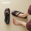 Brown Mary Jane shoes new summer retro flat-soled soft-soled shallow mouth single shoes with skirt