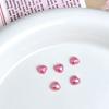 Hot Selling Resin Big and Small Love Heart Nail Art Jewelry Pink White Glossy Pearlescent Diy Nail Accessories