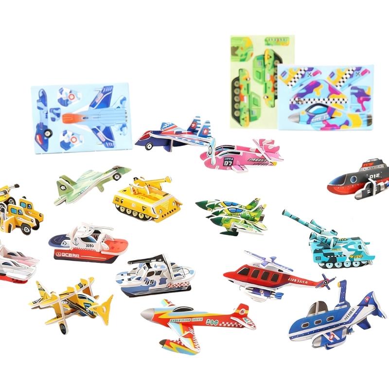 30Pcs Interactive Educational Paper Puzzle Toy Handmade Cartoon Animal Paper Puzzle Set For Children Boy Girl Ages 3+