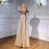 New bubble sleeves light luxury slim bride engagement toast dress high-end luxury host evening dress LA11111