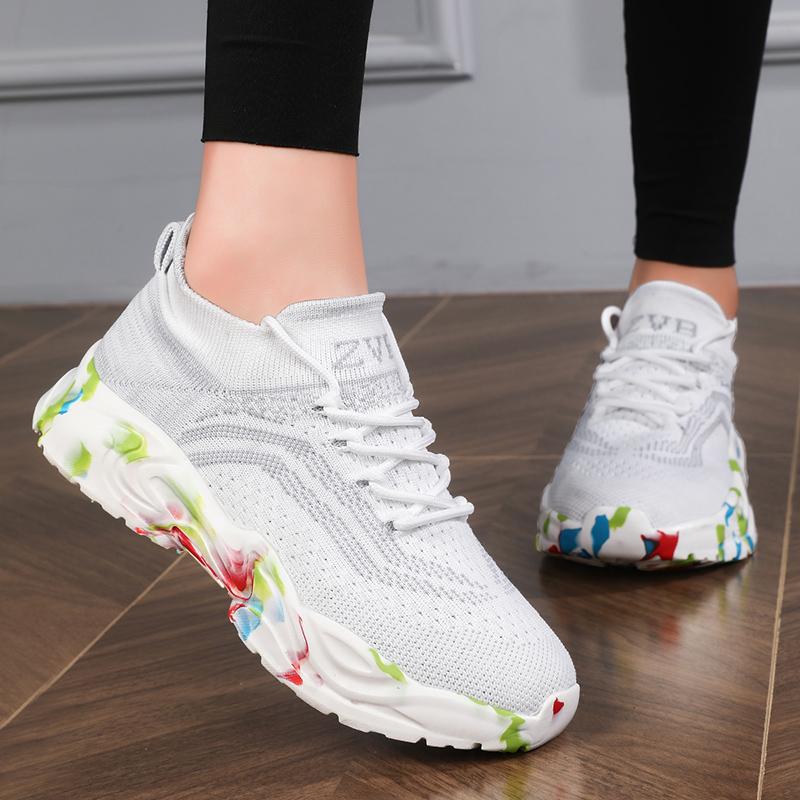 Designer nouvelles chaussures plates pour femmes confortables mode décontractée chaussures de sport marche grande taille chaussures vulcanisées chaussures de course pour femmes