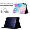 For iPad (2025)/10.9 (2022) Case Marble Pattern Leather Stand Cover with Auto Wake/Sleep