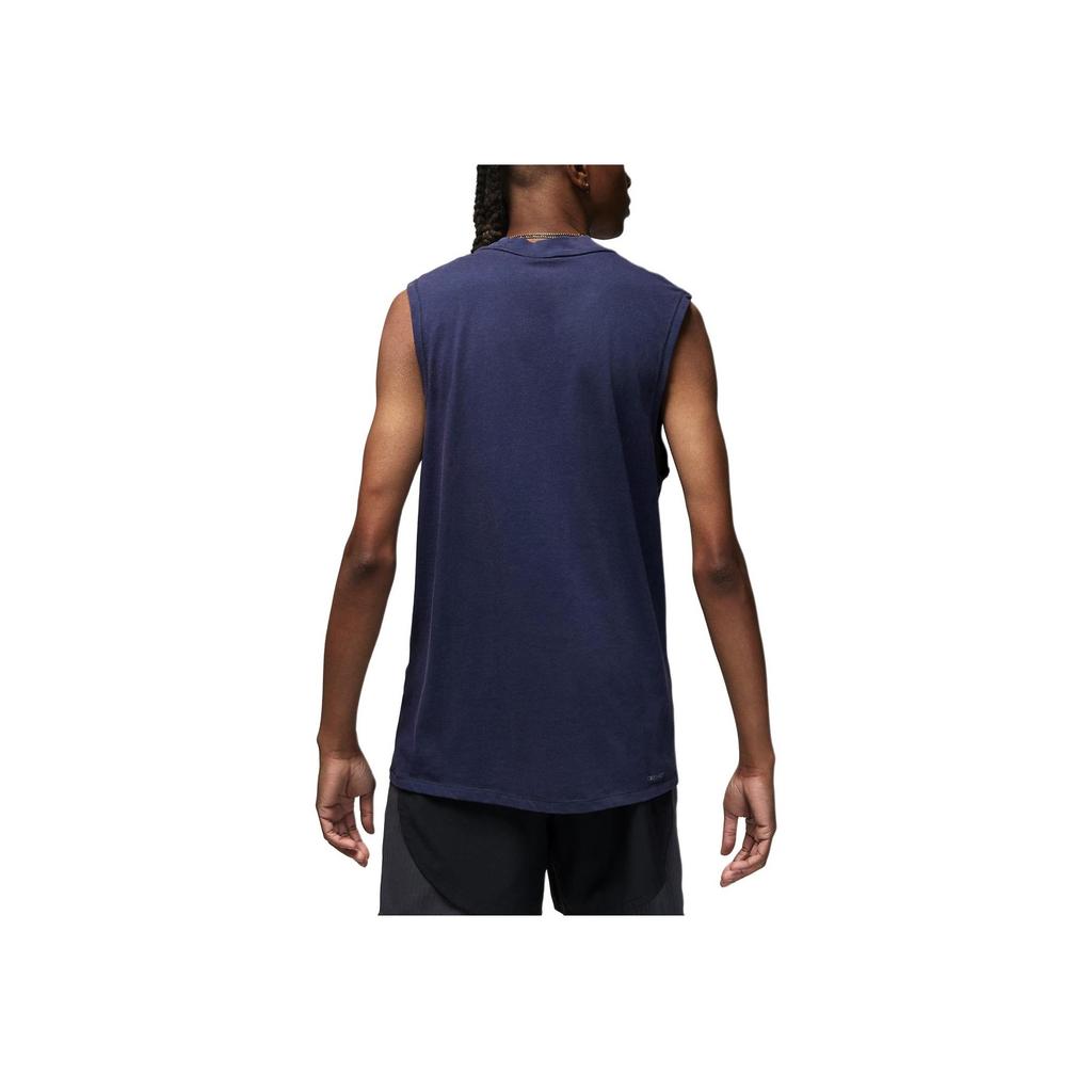 Jordan Round-Neck Logo Solid Loose Sleeveless Basketball Vest Men Tops Navy-Blue DM1828-410