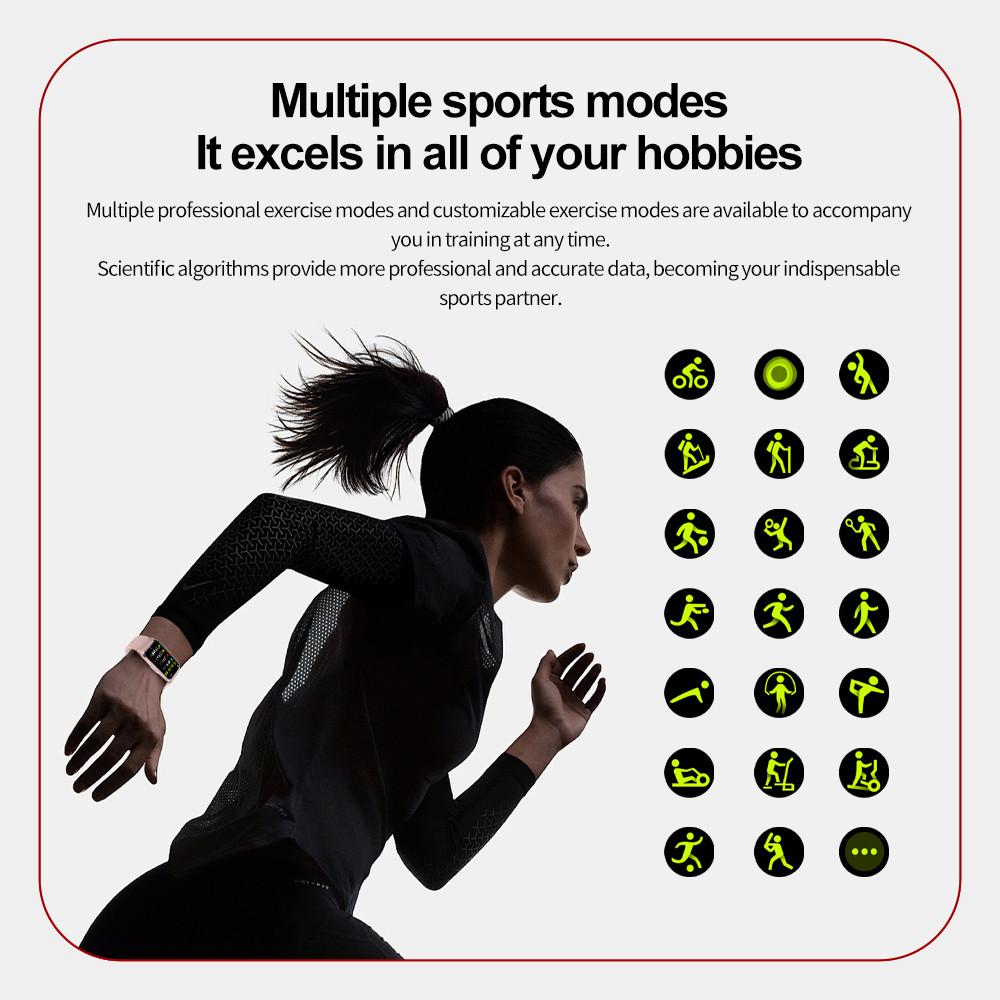 TK75 1,47 cala Smartwatch Monitor Tętna Natlenienia Krwi Temperatury Ciała Tracker Fitness