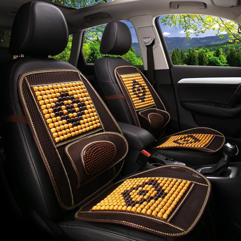 Bamboo Wood Bead Summer Car Seat Cushion & Cooling Mat