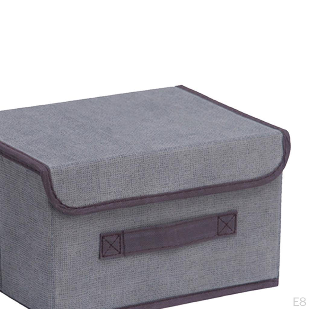 Faltbarer Aufbewahrungsbehälter mit Deckel, Stoff Dekorative Box Organizer Behälter Korb Würfel für