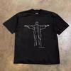 Make Money for Charity 260G Heavy Weight Pure Cotton! Open Hands American Men and Women Loose Street Style Short Sleeve T-Shirt