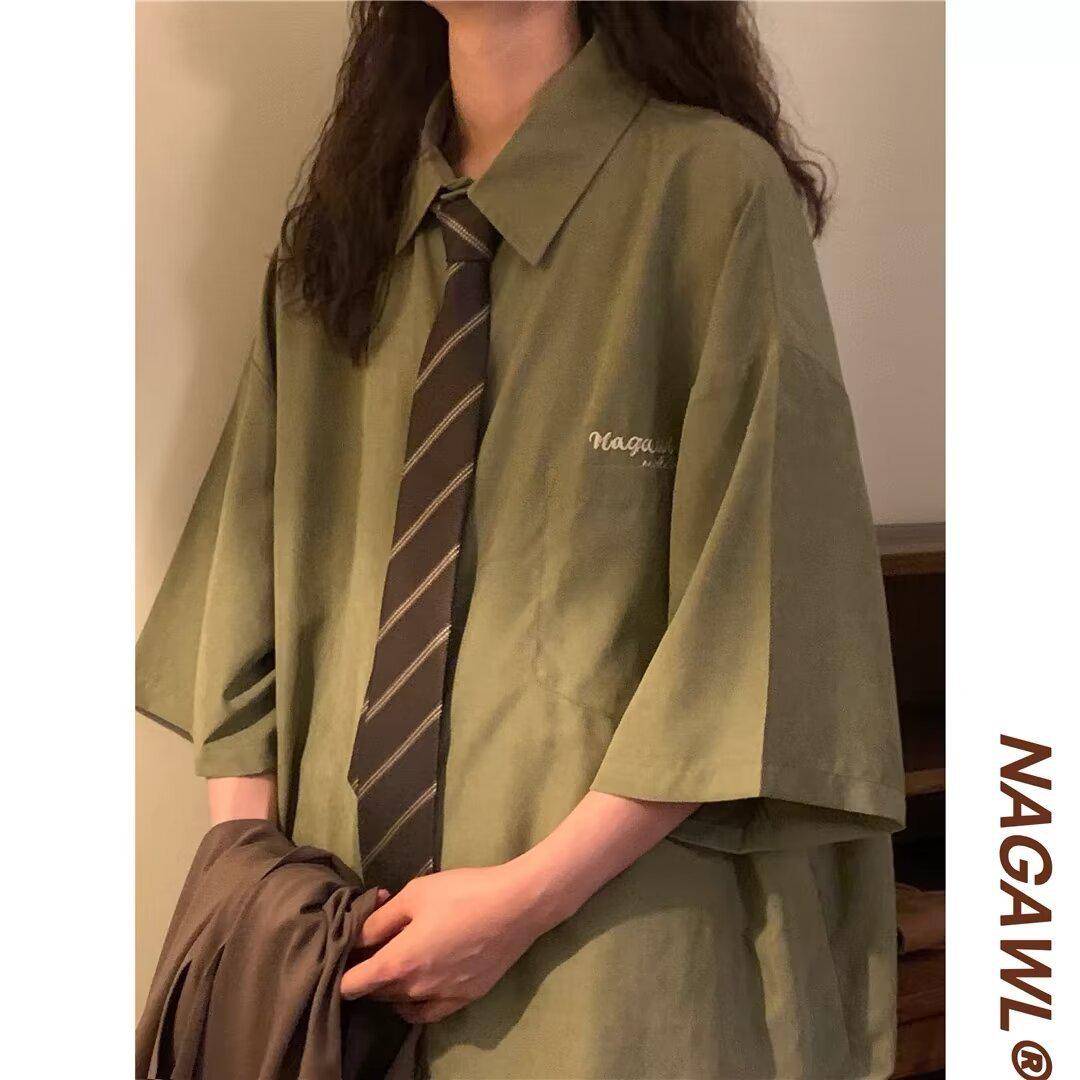 

Женская рубашка в стиле ретро, зелено-белая, повседневная, с коротким рукавом и завязкой 2XL зелёный