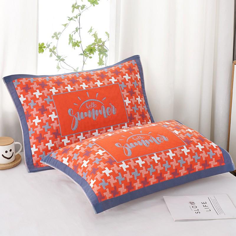 Six-Layer Breathable Gauze Pillowcase - Comfortable for Children & Adults