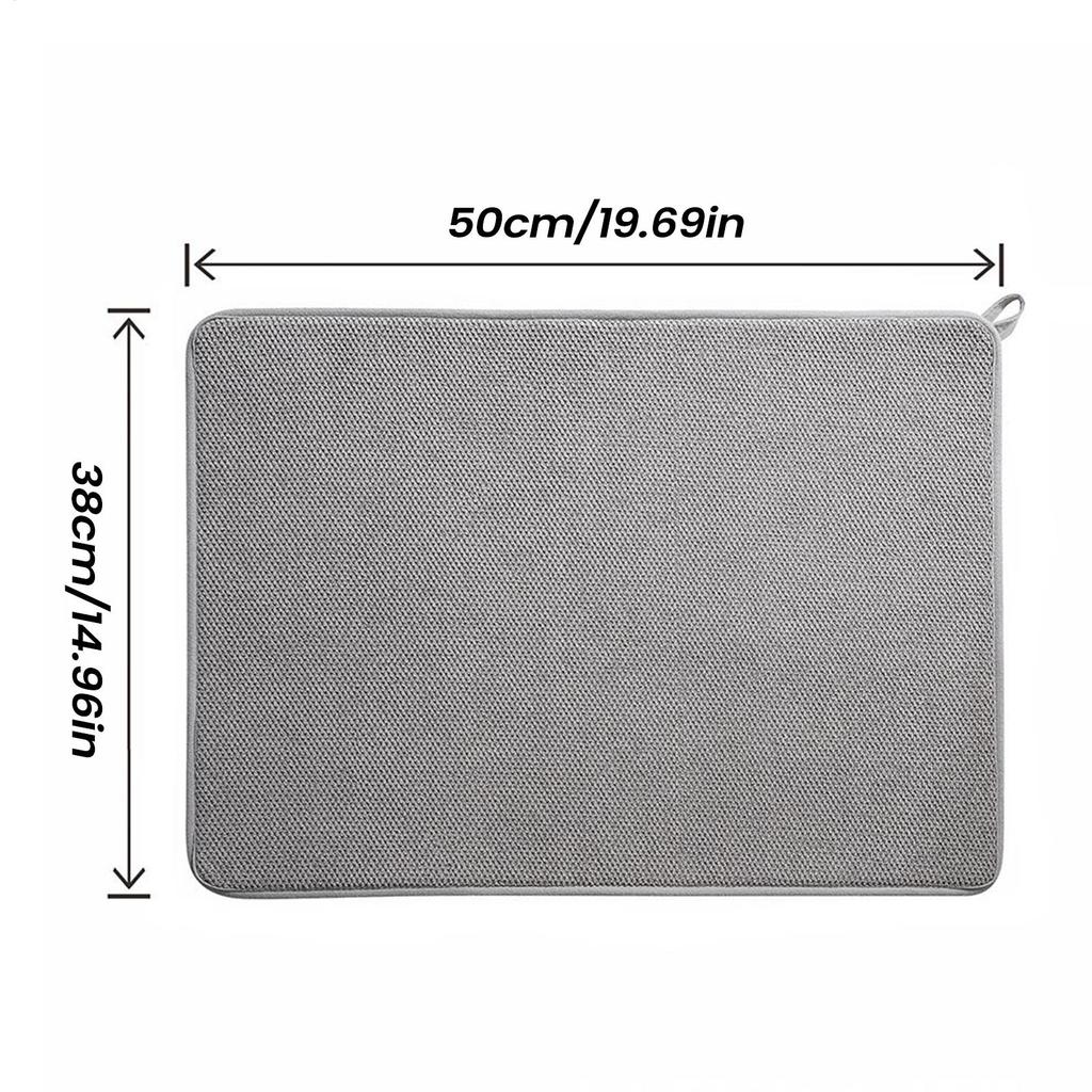 Quick Drying Kitchen Mat Microfiber Absorbent Non-Slip Kitchen Drying Mats for Home Sink Countertops Utensils Cups Bottles