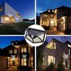 Solar Wall Lamp Outdoor 100 LED 4 Sided Luminous Motion Sensor Waterproof Garden Courtyard Lighting 1/2/4/6/10PCS Set
