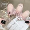 Handmade High-End Wearable Nail Tips with Flash Diamonds & Flowers